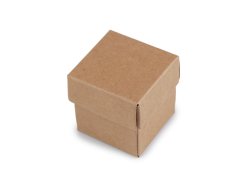 Škatlica za nakit 4x4 cm - rjava naravna (2 kosa)