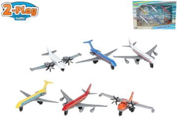 2-Play Traffic Traffic ravnina 7-10,5 cm kovinski prosti tek 6 kosov