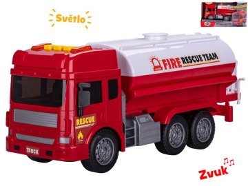 Avto gasilci cisterna 28 cm na vztrajnik na baterijo s svetlobo in zvokom