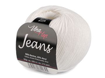 Pletena preja Jeans 50 g - (8002) bela