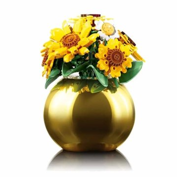 Sluban Cvetje M38-P8062 Šopek sončnic in marjetic v vazi