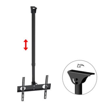slomart Stropni nosilec za TV Maclean MC-631, VESA 400x400, 32-65", 50 kg