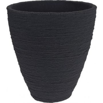 ProGarden Lonec za rože KO-Y54195300 Capri rebrasta antracit 40x42cm