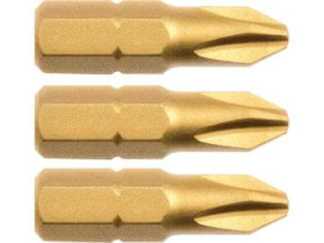 KITO Križna konica 4741271 komplet 3-delnih križnih nastavkov, PH 1x25mm, S2-titanova obdelava, FORTUM- , komplet 3-delnih križnih nastavkov, PH 1x25mm, S2-titanova obdelava, FORTUM- , S2