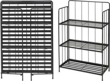 ProGarden Stojalo za rože KO-X71000100 Kovinsko stojalo za rože, 3-nadstropno, 90 cm, črno