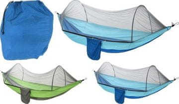 ProGarden Viseča mreža z mrežo proti komarjem KO-X39500560 modra viseča mreža z mrežo proti komarjem 140 x 260 cm modra