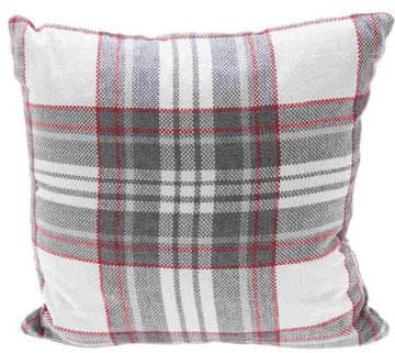 HOMESTYLING Vzglavnik KO-AAE332290 dekorativna kocka 45 x 45 cm bela/siva