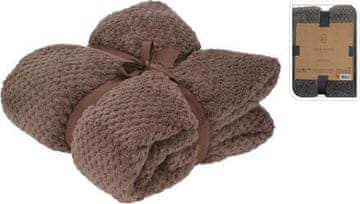 HOMESTYLING Odeja KO-HZ1011930 Odeja iz flisa 130 x 170 cm PREMIUM rjava