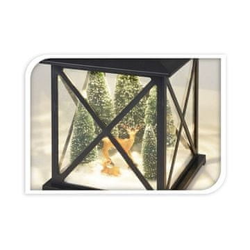 ProGarden Svetilka KO-AX5306570sob Lanterna z LED osvetlitvijo in premično božično dekoracijo 38 cm SOB