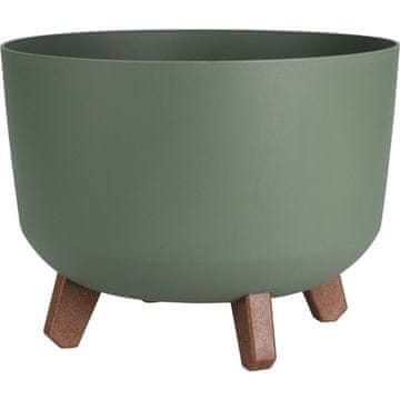 ProGarden Lonec za rože KO-Y89300610 na nogah zelene barve 29 x 17 cm