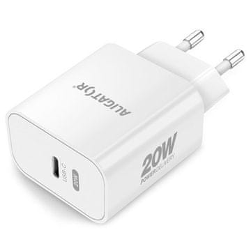 Aligator Omrežni polnilnik Power Delivery 20W, USB-C - white