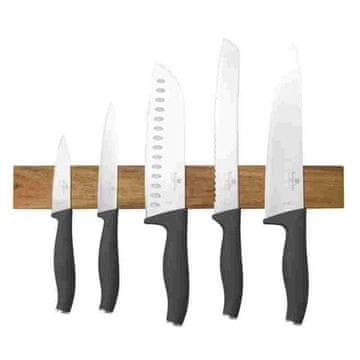 Berlingerhaus Komplet nožev BH-2940 z magnetnim držalom iz akacijevega lesa 6 kosov Antracit kolekcija