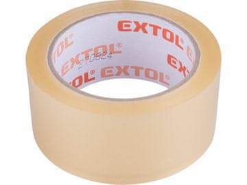 Extol Premium Lepilni trak 8856323 tihi lepilni trak, prozoren, 48 mm x 66 m, debelina 0,046 mm, PP/akrilno lepilo