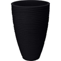 ProGarden Lonec za rože KO-Y54201720 zunanja rebrasta 40 cm antracitna