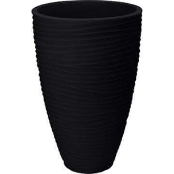 ProGarden Lonec za rože KO-Y54201720 zunanja rebrasta 40 cm antracitna