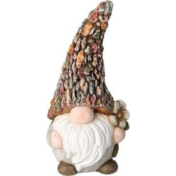 ProGarden Vrtni škrat KO-095752290kvet Vrtni palček dekoracija 24 cm s cvetom