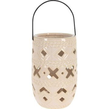 ProGarden Keramična svetilka KO-095202930bezo 23 cm z ročajem bež