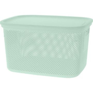 EXCELLENT Košara za shranjevanje s pokrovom KO-027000210zelena 18 l zelena