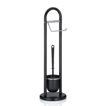 Kela WC komplet KL-20998 Fabio, črna 19x65 cm