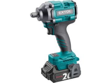 Extol Industrial Udarni ključ 8791814 1/2" SHARE20V, 500Nm, BREZKRTAČNI, 2Ah