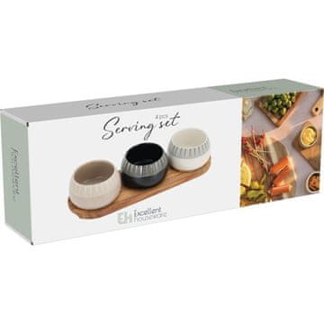 EXCELLENT Komplet skled KO-210001240 z desko za rezanje, 3 kosi.