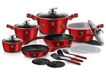 Berlingerhaus Set posod BH-7035 18 ks Burgundy Metallic Line
