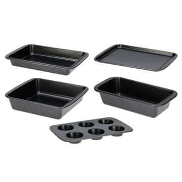 La Cucina Pekač KO-309400400 Komplet 5 pekačev iz jekla s premazom proti prijemanju