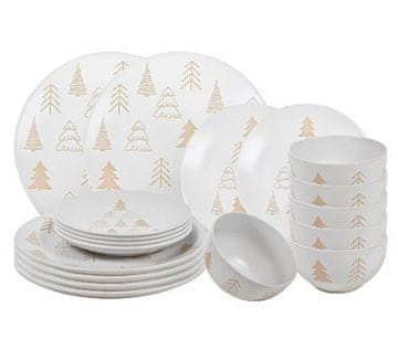 Ostatní Komplet krožnikov za večerjo HT-23106422 18 ks W e Trees