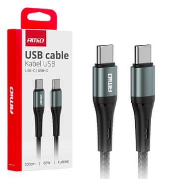 slomart AMiO Fulllink USB-C na USB-C kabel za polnjenje 60W, 200cm
