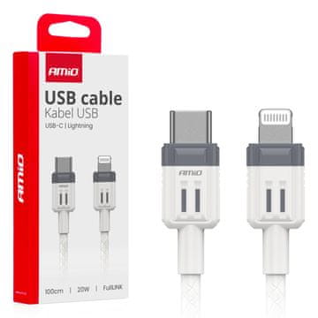 shumee Polnilni kabel USB-C - IPHONE LIGHTNING FullLINK 20W 100cm AMIO-03910