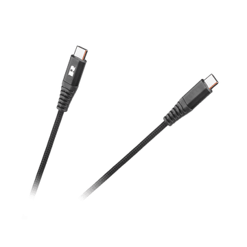 slomart Kabel USB-C na USB-C Rebel Comp 100 cm, črn