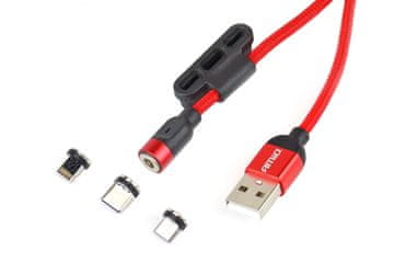 slomart AMiO magnetni USB kabel 3v1 (Lightning, USB-C, Micro USB), 1m