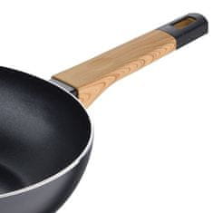 Bergner WOK ponev z nelepljivo površino BG-34627-BK 28 cm Earth Black