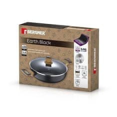 Bergner Ponev z nelepljivim premazom BG-32038-BK s pokrovom 28 cm zemeljsko črna