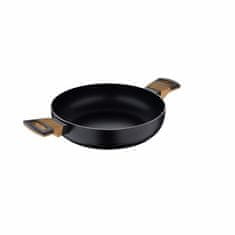 Bergner Ponev z nelepljivim premazom BG-32038-BK s pokrovom 28 cm zemeljsko črna