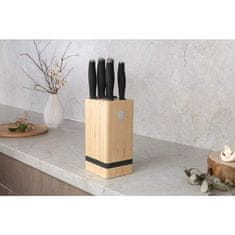 Berlingerhaus Komplet nožev BH-2971 s stojalom BAMBOO 6 kosov mat črna kolekcija