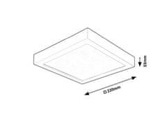Rabalux Stropna svetilka 71203 Shaun2, 24W, 2450lm, 4000K, 22x22cm