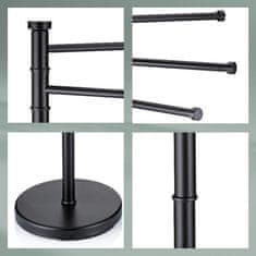 Kela Držalo za brisače KL-18976 Gugalnica iz nerjavečega jekla, črna 85,5 x 28,5