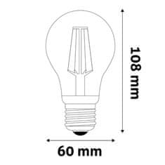 Avide LED žarnica (9570495) LED globe filament 7W, E27, 2700K, 806lm