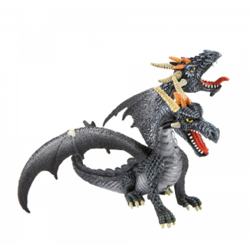 Bullyland Torta figurica črni dvoglavi zmaj 14x10cm