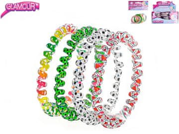 Glamur zapestnica/elastika za lase 4 kosi v vrečki