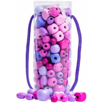 Woody 102190219 Biseri v tubi - roza