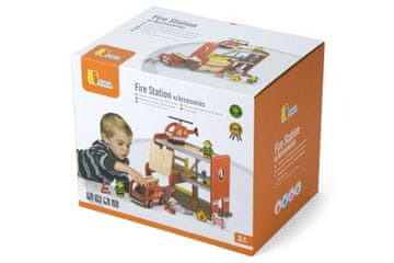 Viga Toys Lesena gasilska postaja Viga