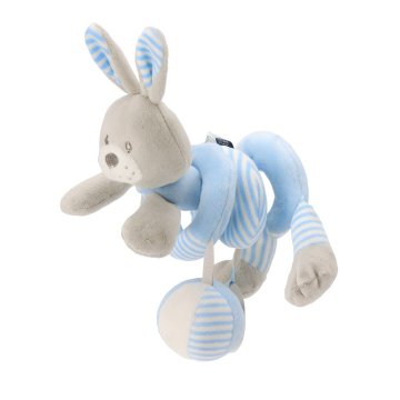 Baby Mix Spiralna igrača za otroško posteljico zajček modra