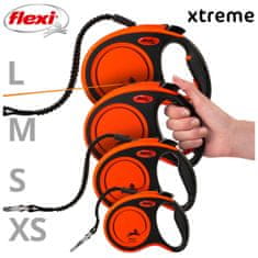 Flexi povodec Xtreme L pas 8m oranžna