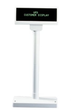 Prikazovalnik FEC FV-2029M VFD, 2x20, 9 mm, USB/RS232, bež, z napajalnikom