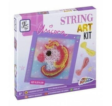 Grafix Slikanje z vrvicami - mešanica motivov flamingo, samorog