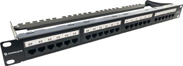 Digitus Patch panel Conexpro UTP cat.6 24p. 1U, črn