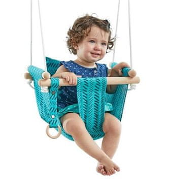 Gugalnica 2Kids Toys Otroški tekstil, 100 % bombaž, turkizna