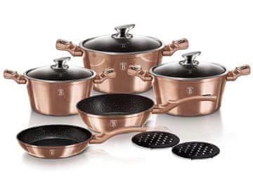 Berlingerhaus komplet z marmorno površino 10 kosov Rosegold Metallic Line